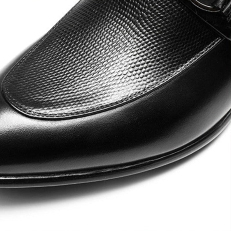 Men's Slip-On Leather Bit Brogue Shoes - Ideal Place Market