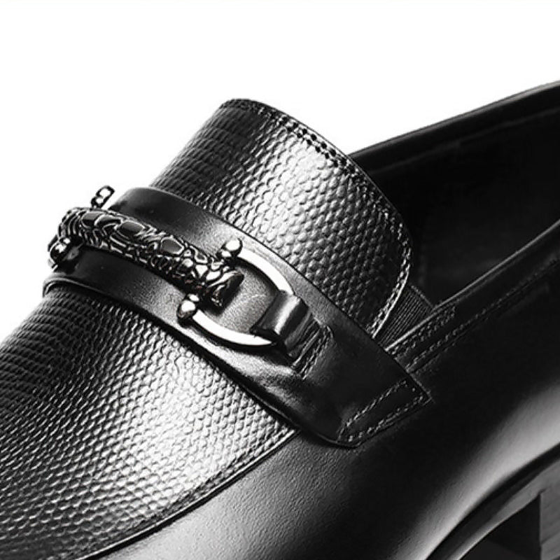 Men's Slip-On Leather Bit Brogue Shoes - Ideal Place Market