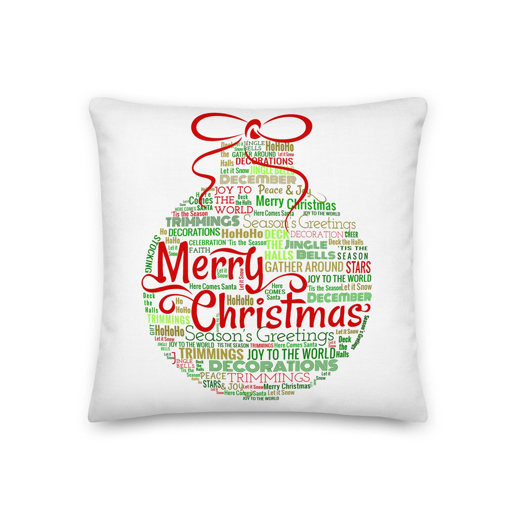 Merry Christmas Ornament Premium Stuffed 2 Sided-Printed 