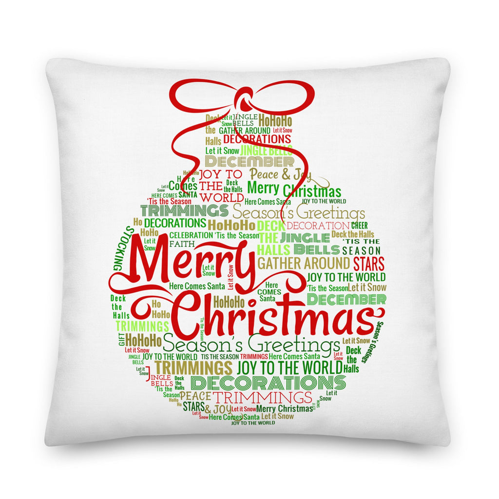 Merry Christmas Ornament Premium Stuffed 2 Sided-Printed 