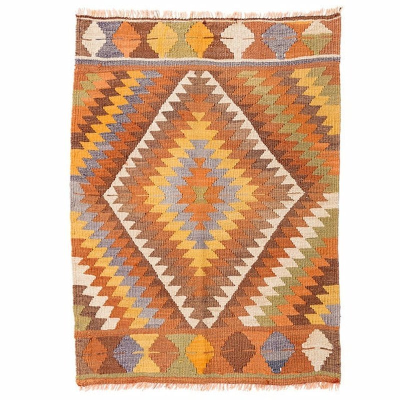 Modern Bohemian Hand-Woven Wool Rug - Ideal Place Market