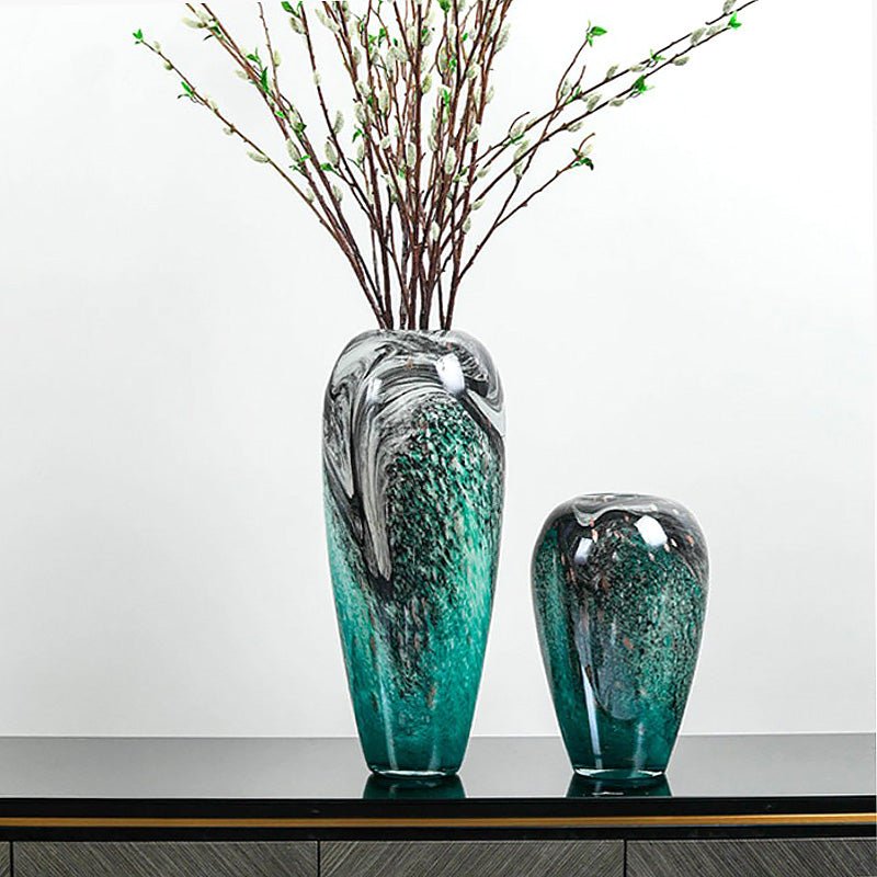 Modern Hand Blown Glass Tabletop Vases - Ideal Place Market