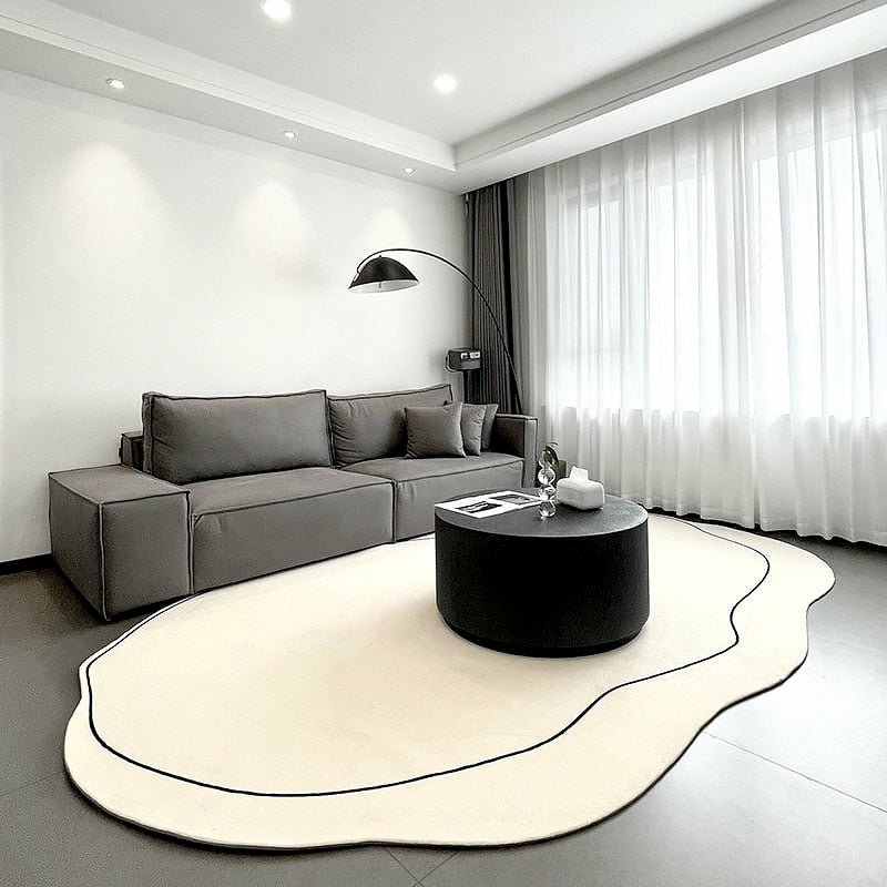 Modern Irregular Shaped Area Rug - Ideal Place Market