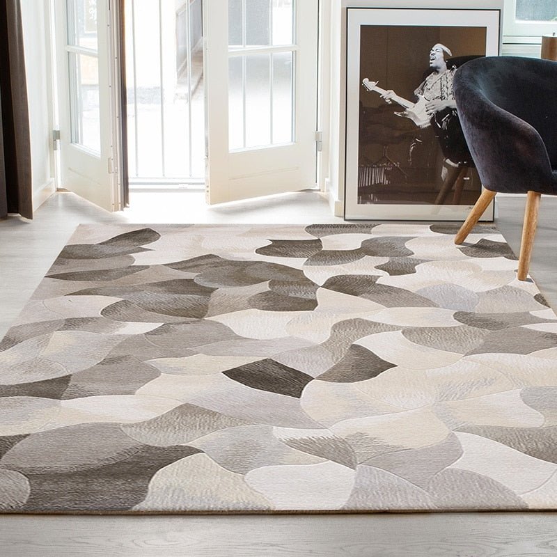 Modern Organic Hand-Stitched Cowhide Rug - Ideal Place Market