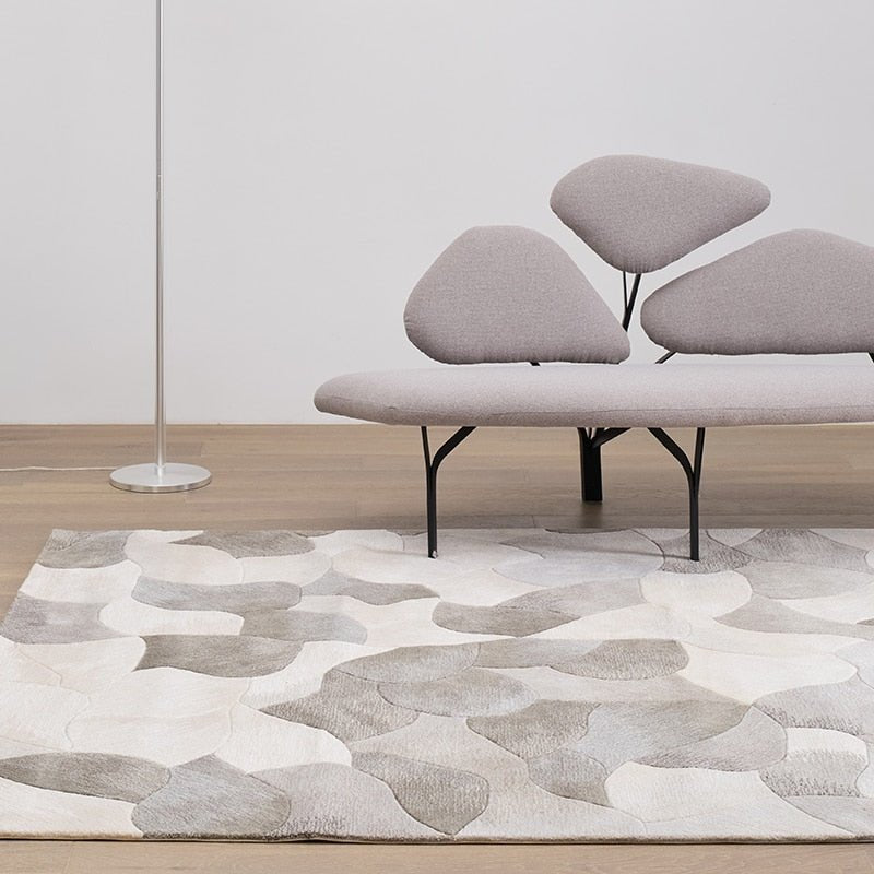 Modern Organic Hand-Stitched Cowhide Rug - Ideal Place Market