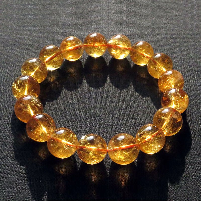 Natural Golden Citrine Beaded Bracelet - Ideal Place Market