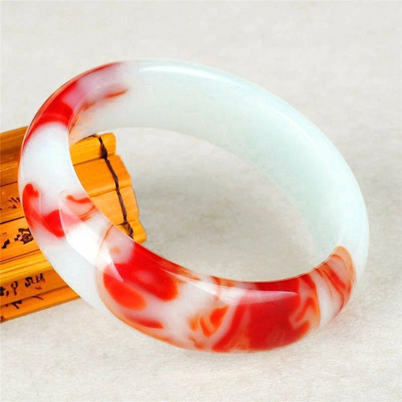 Natural Koi Jade Bangle Bracelets - Ideal Place Market