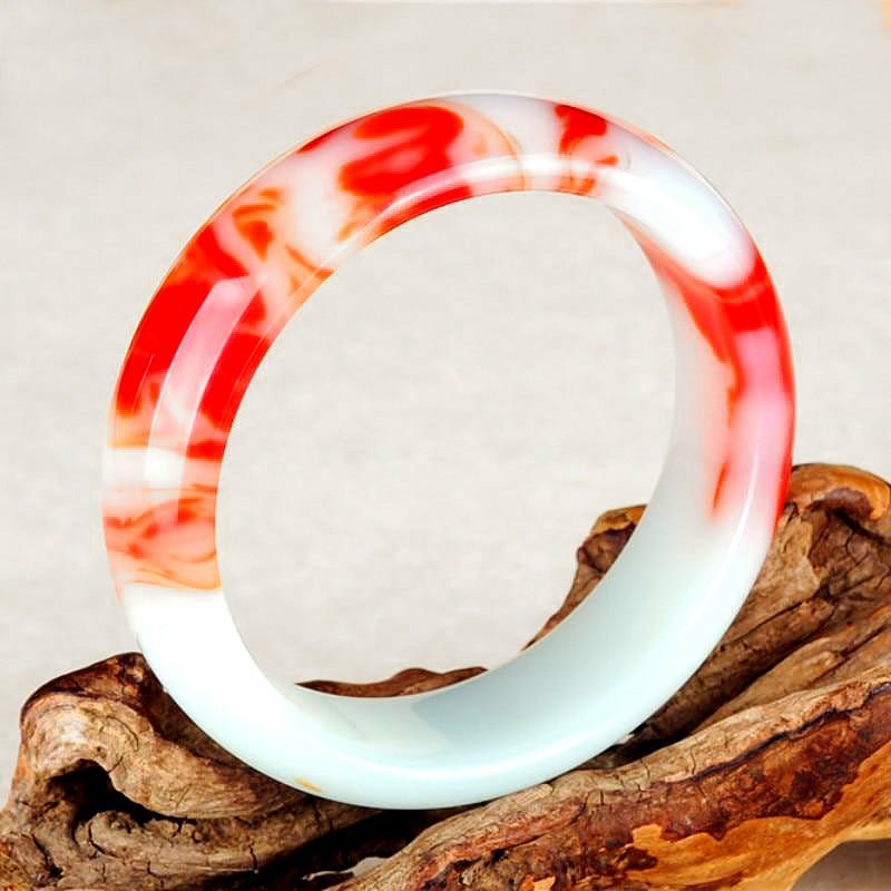 Natural Koi Jade Bangle Bracelets - Ideal Place Market