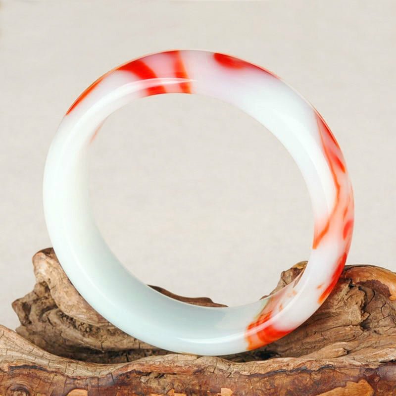 Natural Koi Jade Bangle Bracelets - Ideal Place Market