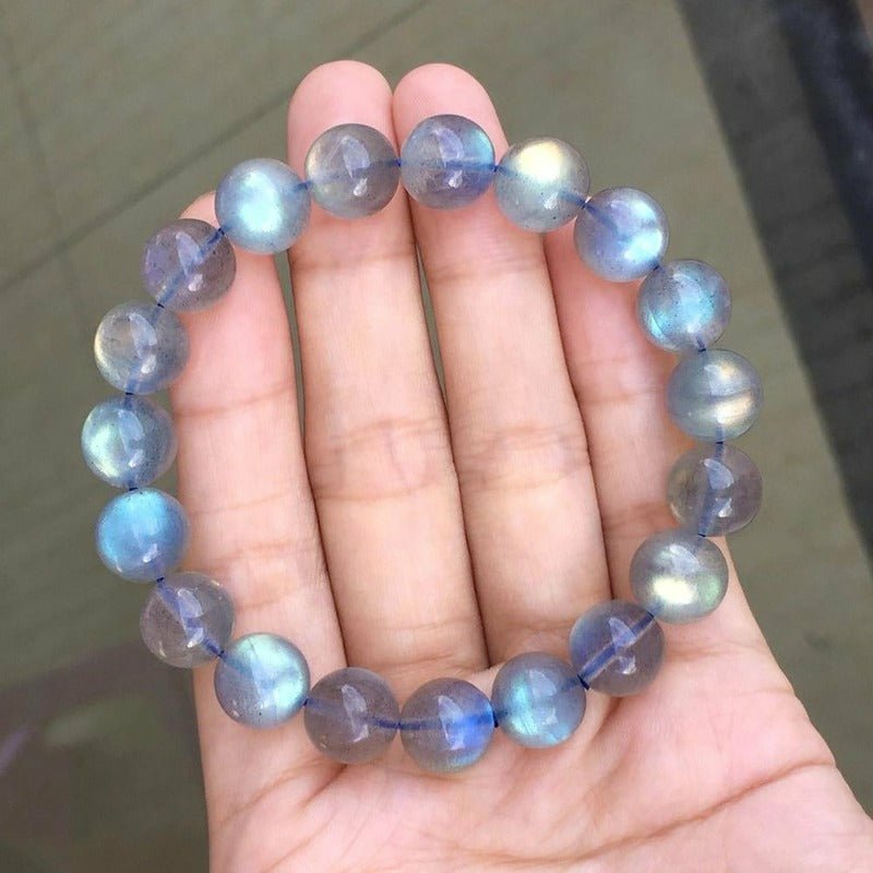 Natural Labradorite Beaded Bracelet 7-14mm - Ideal Place Market