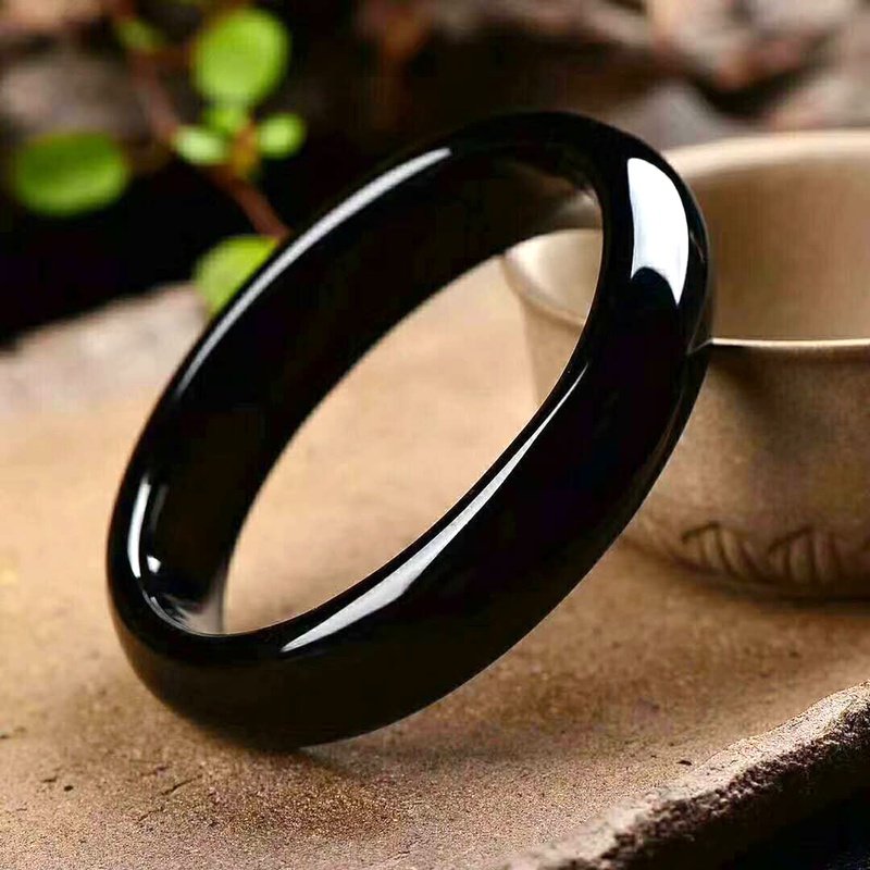 Natural Obsidian Bangle Bracelet - Ideal Place Market