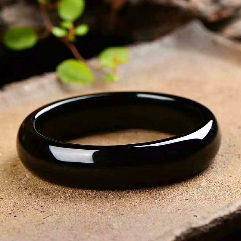 Natural Obsidian Bangle Bracelet - Ideal Place Market