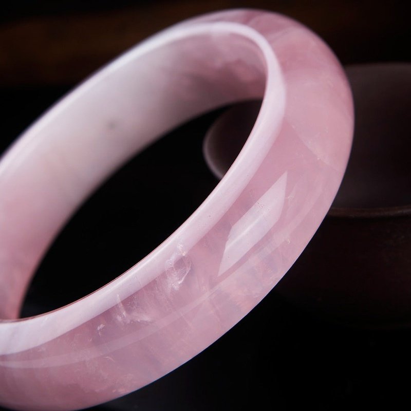 Natural Rose Quartz Bangle Bracelet 53-63mm - Ideal Place Market