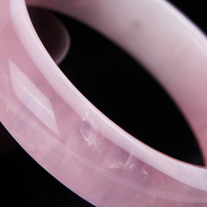 Natural Rose Quartz Bangle Bracelet 53-63mm - Ideal Place Market