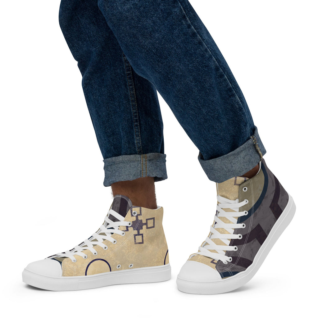 Oracle Men’s Lace-Up Canvas High-Top Sneakers - Ideal Place Market