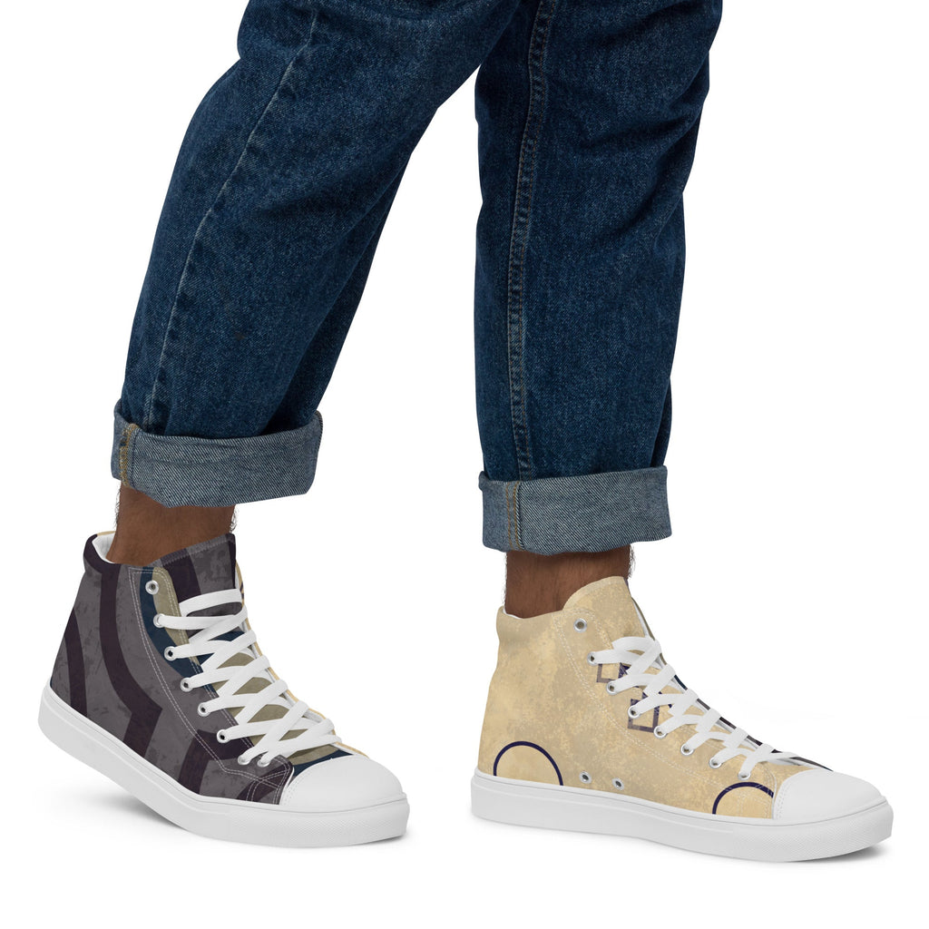 Oracle Men’s Lace-Up Canvas High-Top Sneakers - Ideal Place Market