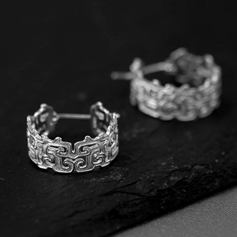 Organic Huggie Hoop Earrings in S925/18k - Ideal Place Market