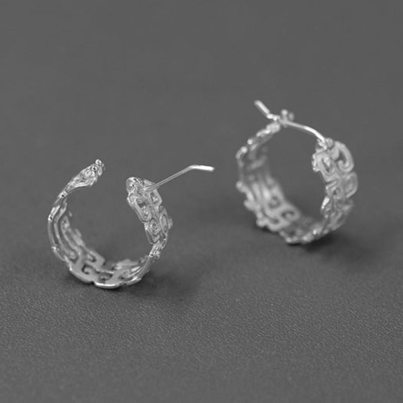 Organic Huggie Hoop Earrings in S925/18k - Ideal Place Market