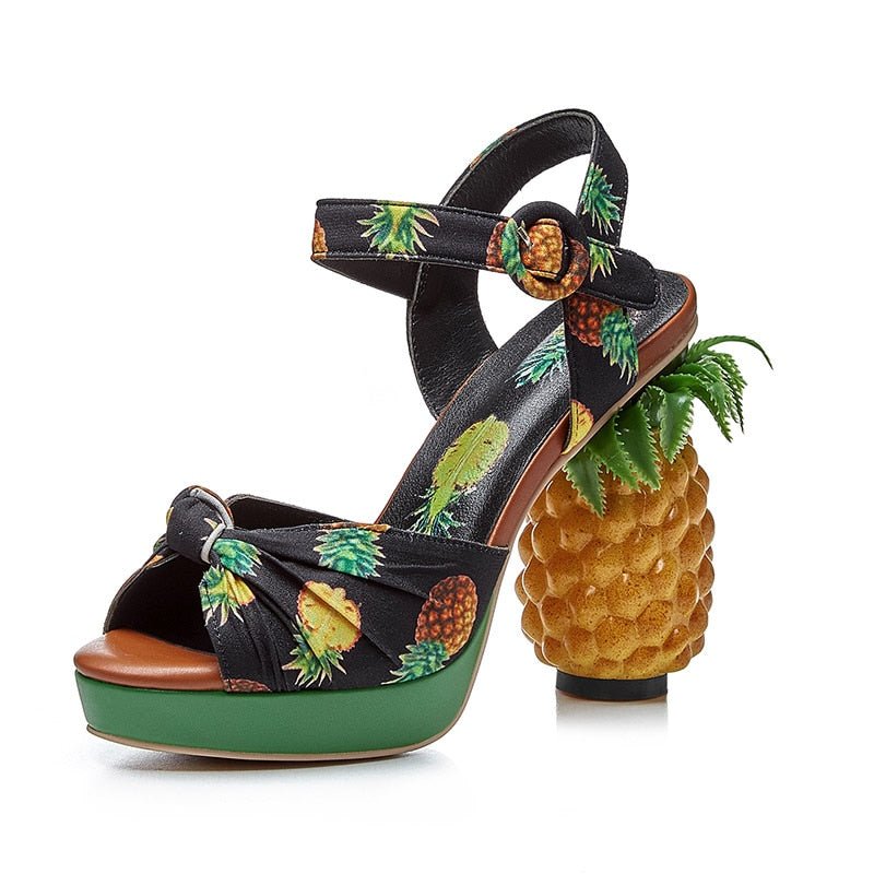 Passports & Pineapples Festive Super High Platform Vacation Sandals - Ideal Place Market