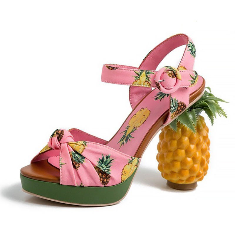 Passports & Pineapples Festive Super High Platform Vacation Sandals - Ideal Place Market