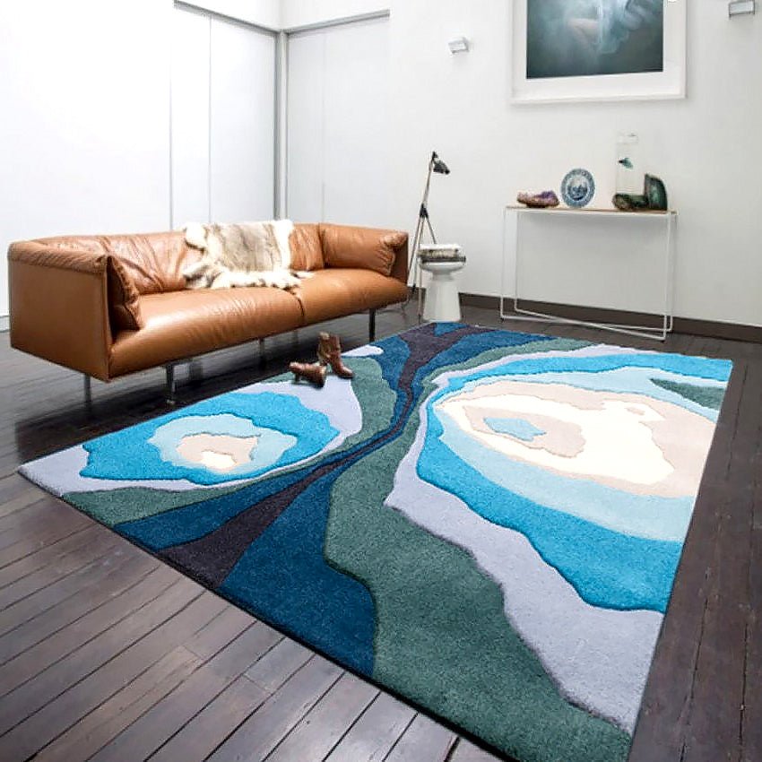 Postmodern Seascape Relief Area Rug - Ideal Place Market