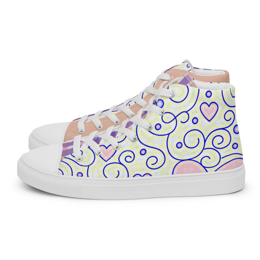 Printemps Women’s Lace-Up Canvas High-Top Sneakers - Ideal Place Market