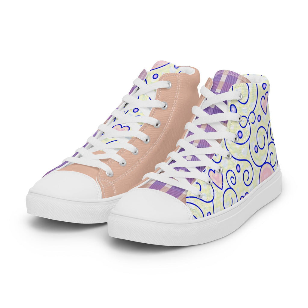 Printemps Women’s Lace-Up Canvas High-Top Sneakers - Ideal Place Market