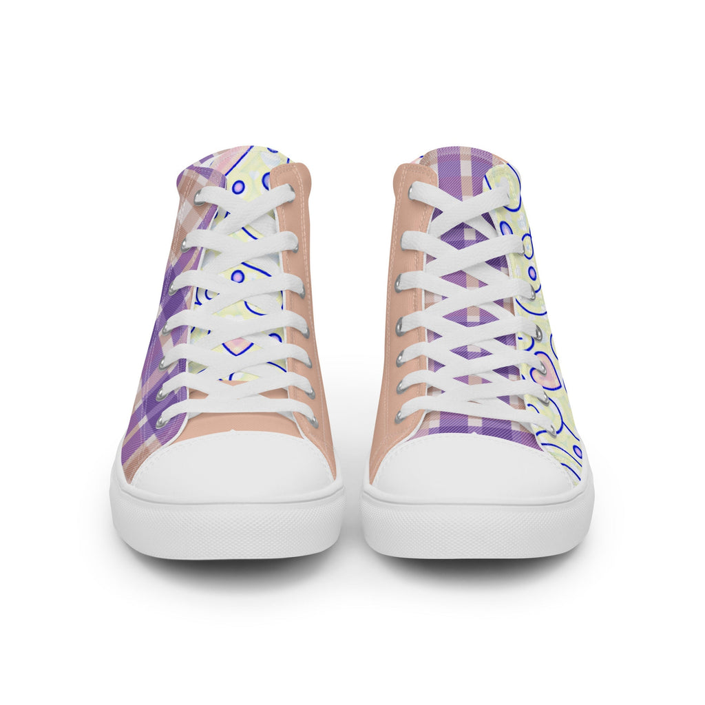 Printemps Women’s Lace-Up Canvas High-Top Sneakers - Ideal Place Market