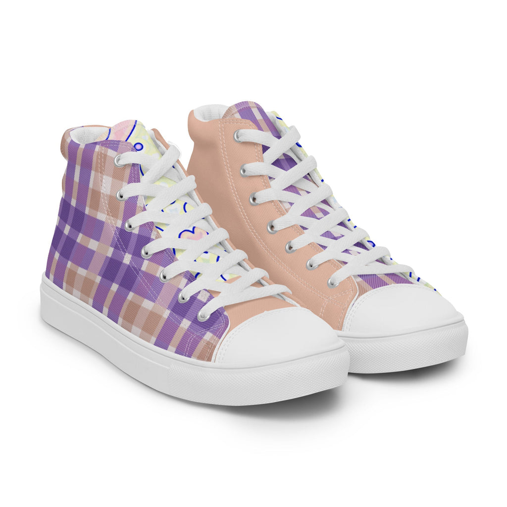 Printemps Women’s Lace-Up Canvas High-Top Sneakers - Ideal Place Market