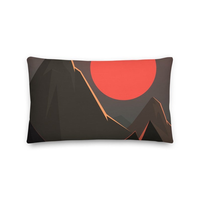 Red Moon Premium Stuffed 2 Sided-Printed Throw Pillows - Ideal Place Market