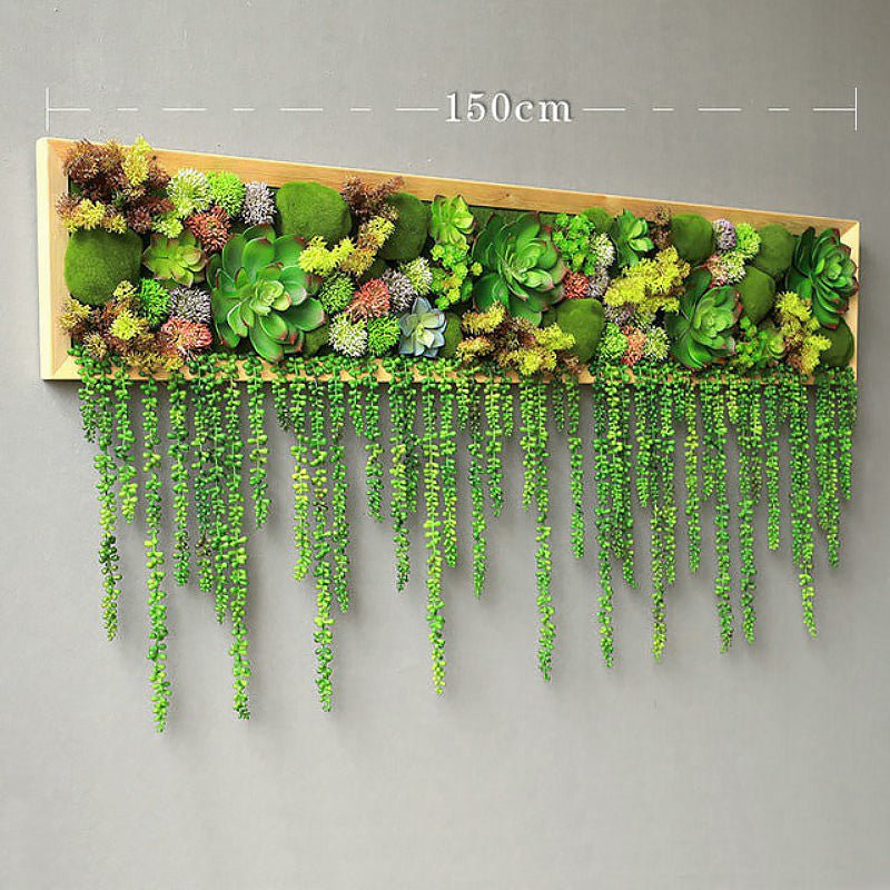 Replica Living Plant Wall with Draped Greenery - 6 Sizes - Ideal Place Market