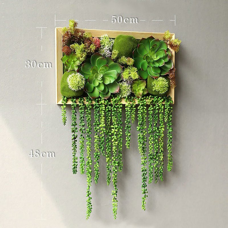 Replica Living Plant Wall with Draped Greenery - 6 Sizes - Ideal Place Market