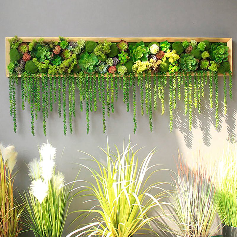 Replica Living Plant Wall with Draped Greenery - 6 Sizes - Ideal Place Market