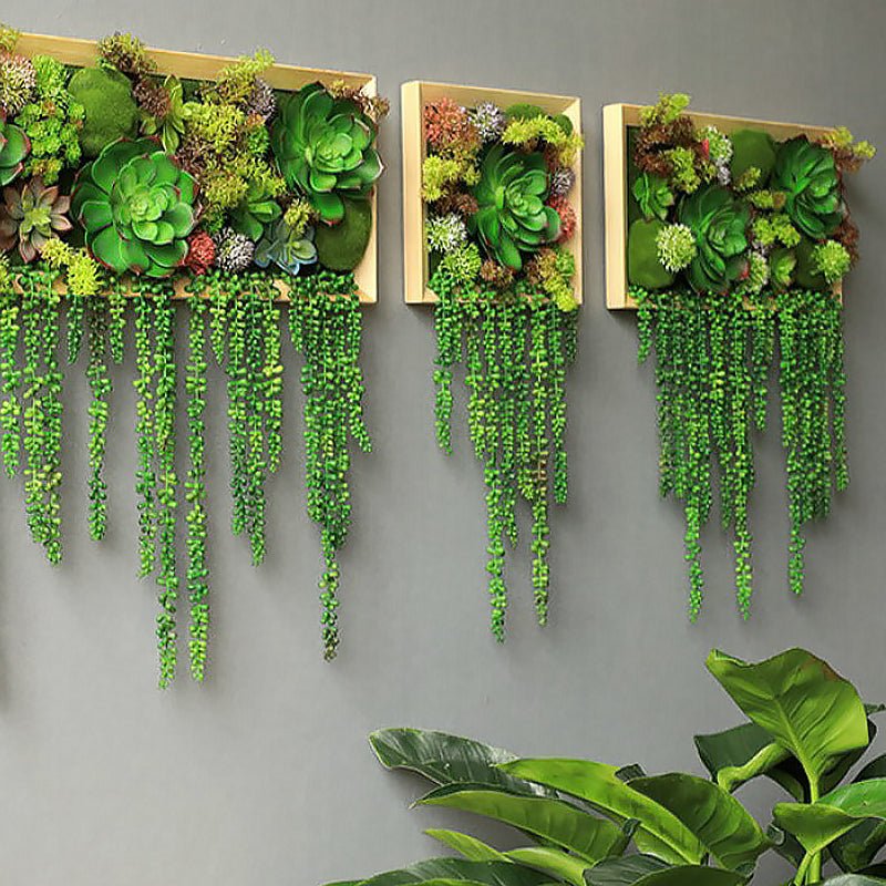 Replica Living Plant Wall with Draped Greenery - 6 Sizes - Ideal Place Market