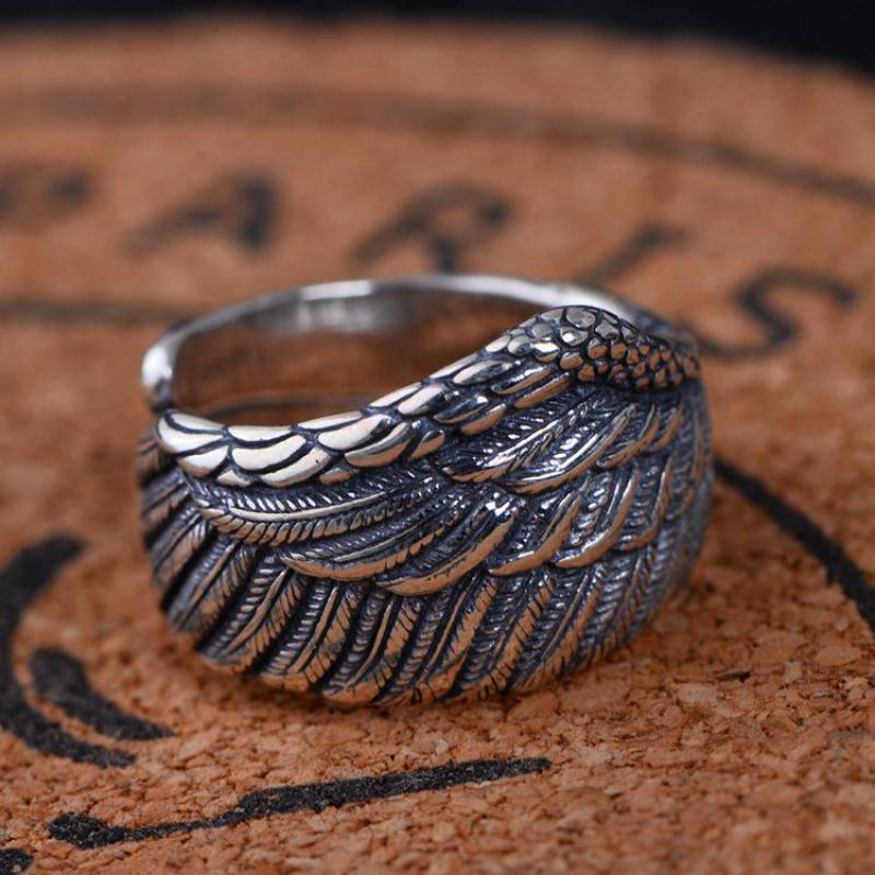 Resizable Eagle Wing S925 Silver Ring - Ideal Place Market