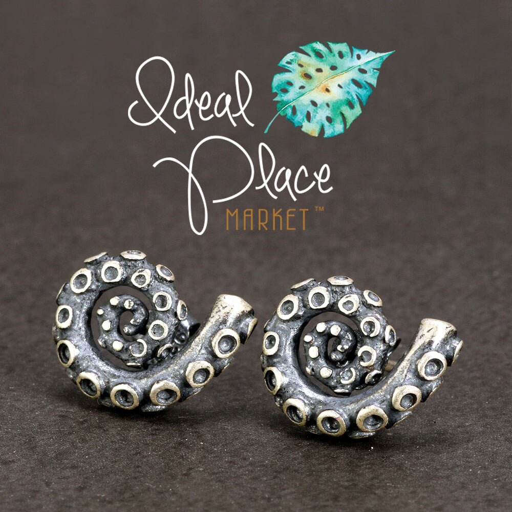 S925 Silver Octopus Tentacle Earrings - Ideal Place Market