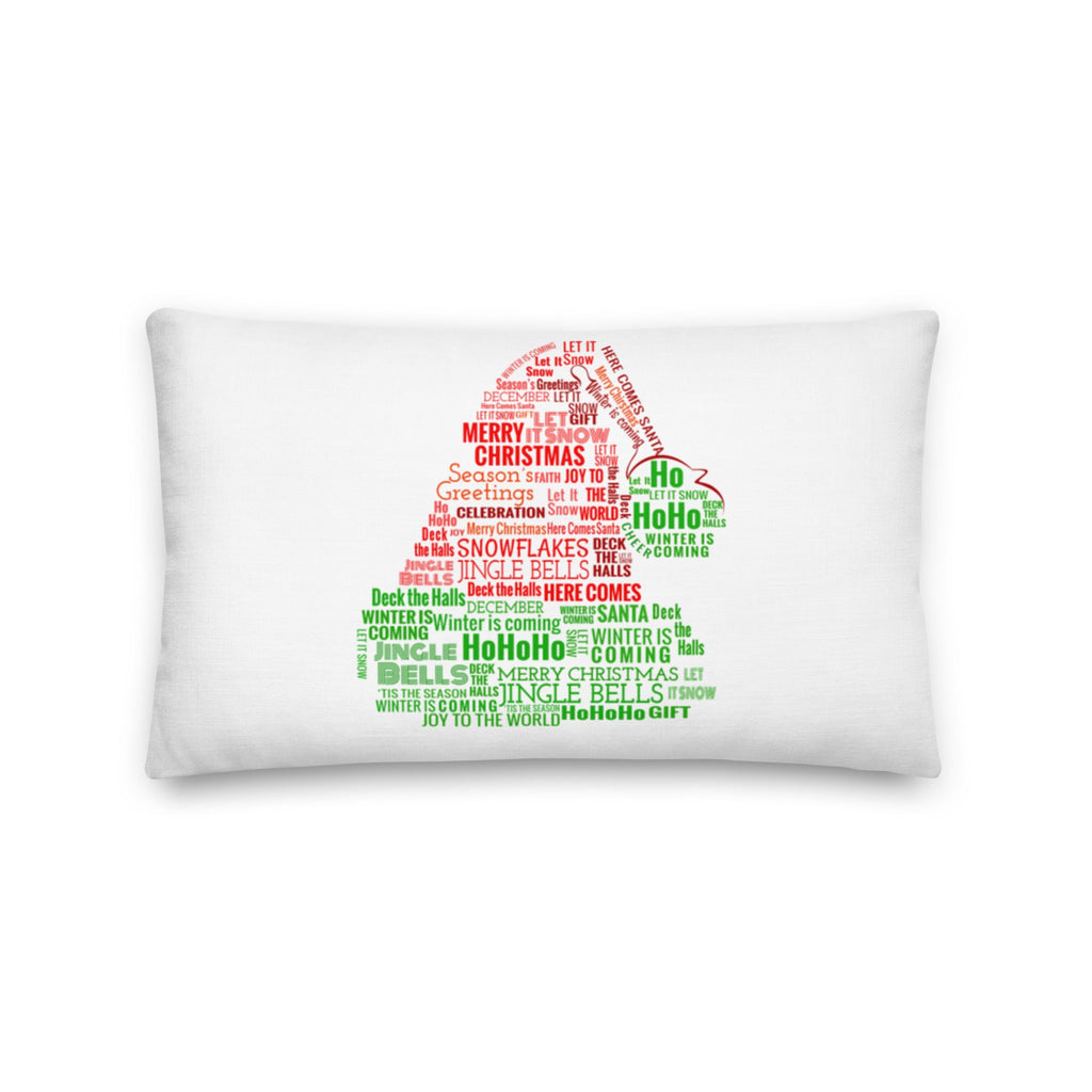 Santa’s Hat Premium Stuffed 2 Sided-Printed Throw Pillows - 