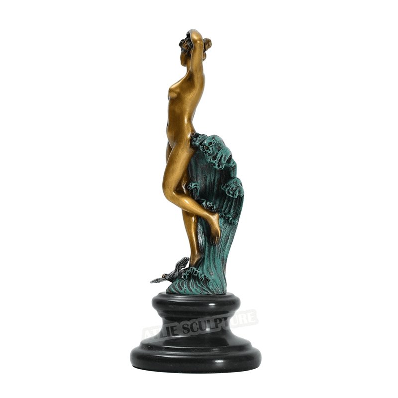 Sea-Nymph Bronze Sculpture with Marble Base - Ideal Place Market