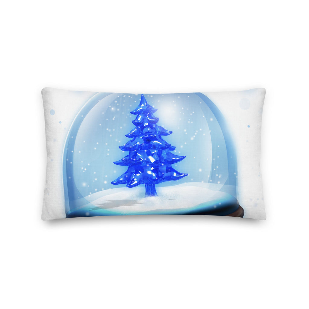 Snow Globe Premium Stuffed 2 Sided-Printed Throw Pillows - 