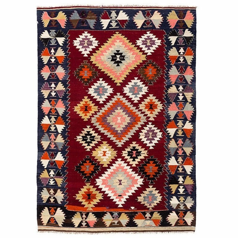 Southwest-Chic Hand-Woven 100% Wool Area Rug - Ideal Place Market