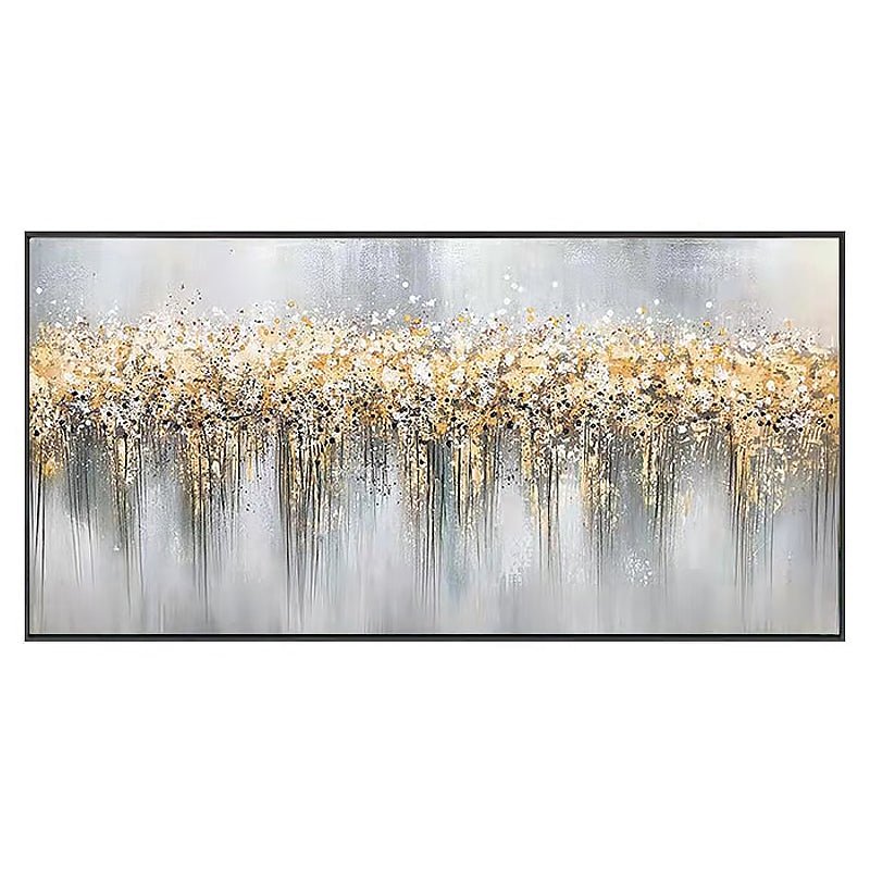 Textured Horizontal Abstract Painting on Canvas - Ideal Place Market