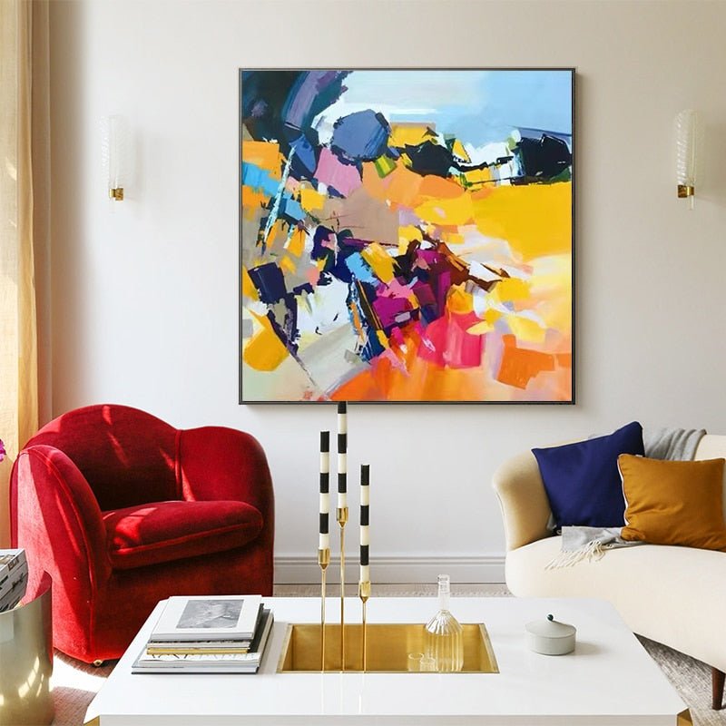 Uplifting Abstract Hand-Painted on Canvas - Ideal Place Market