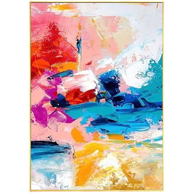 Vibrant 100% Hand-Painted Abstract Painting on Canvas - Ideal Place Market