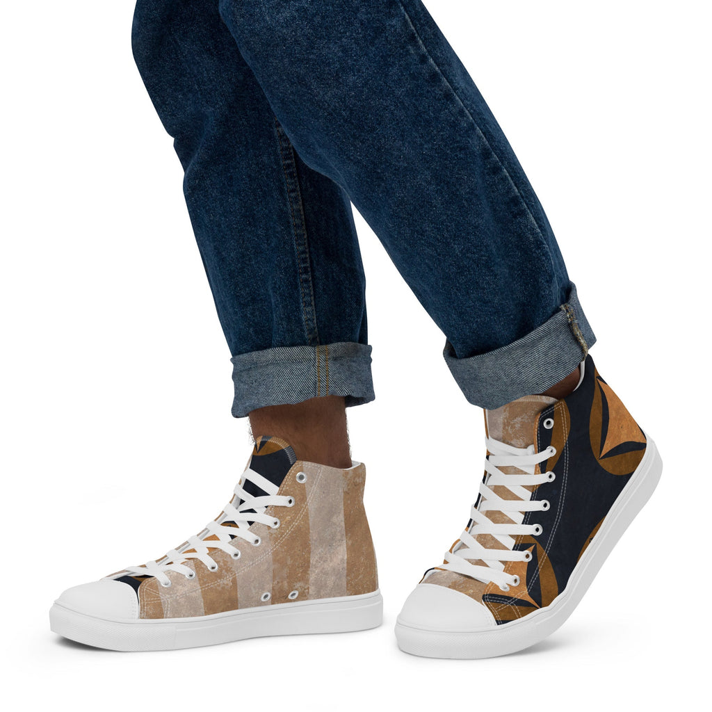 Victorious Men’s Lace-Up Canvas High-Top Sneakers - Ideal Place Market