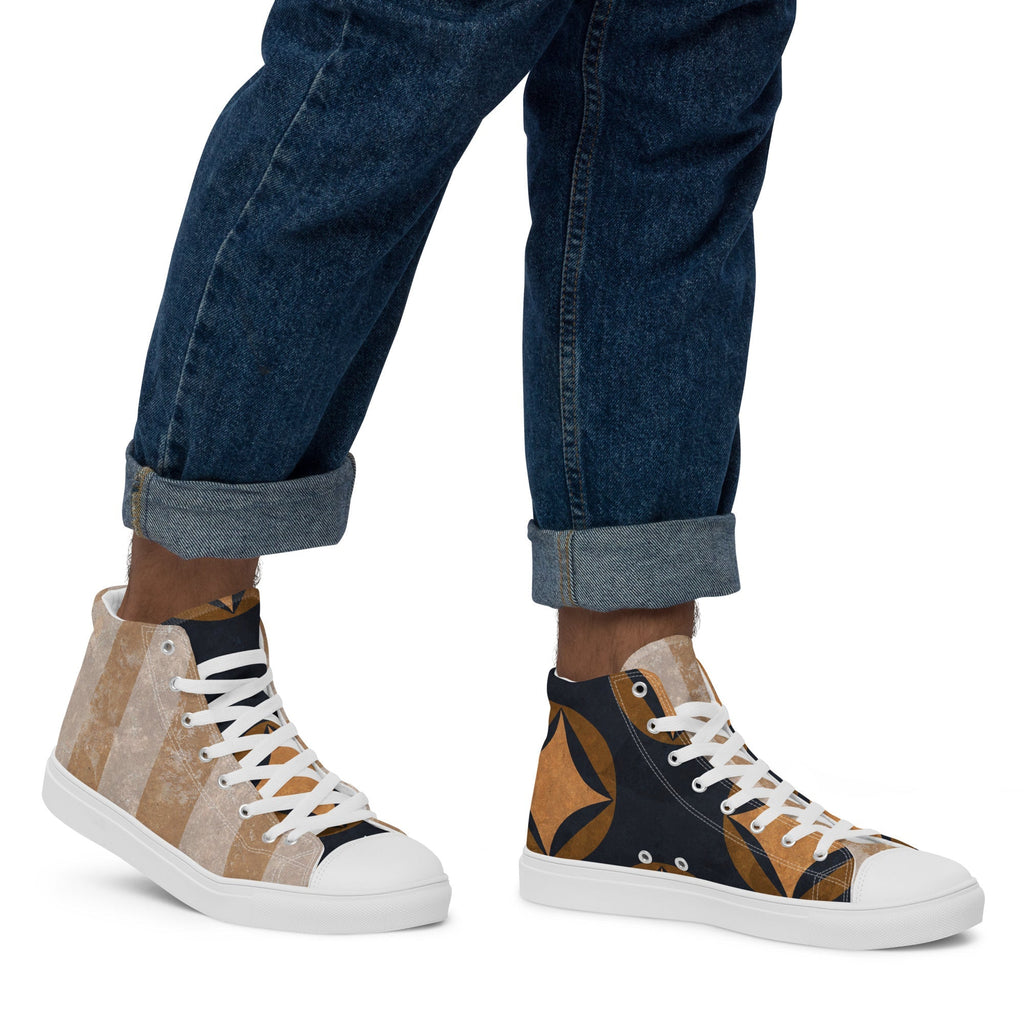 Victorious Men’s Lace-Up Canvas High-Top Sneakers - Ideal Place Market