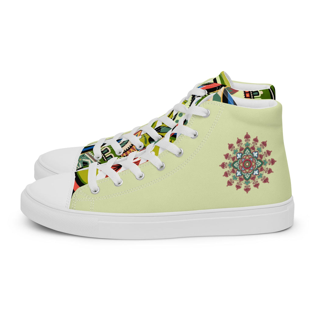 Vrishita Women’s Lace-Up Canvas High-Top Sneakers - Ideal Place Market