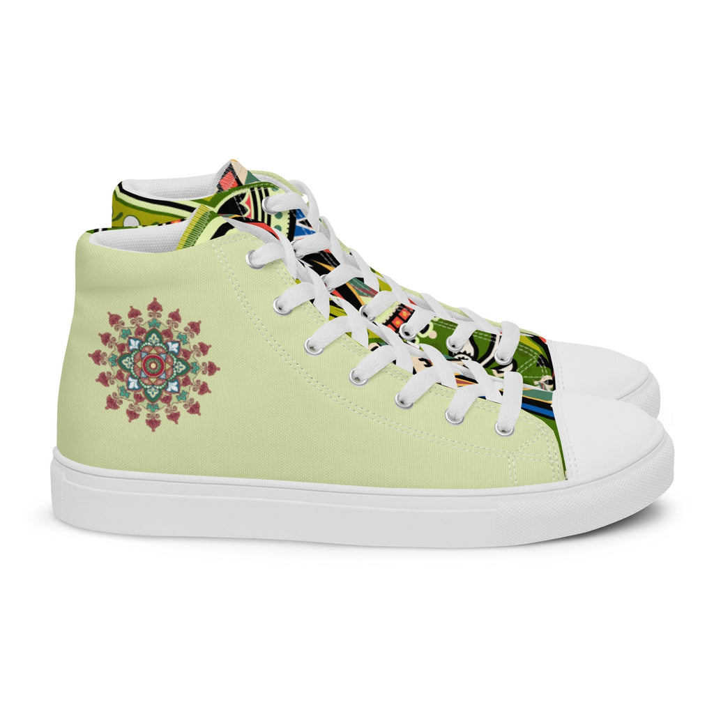 Vrishita Women’s Lace-Up Canvas High-Top Sneakers - Ideal Place Market