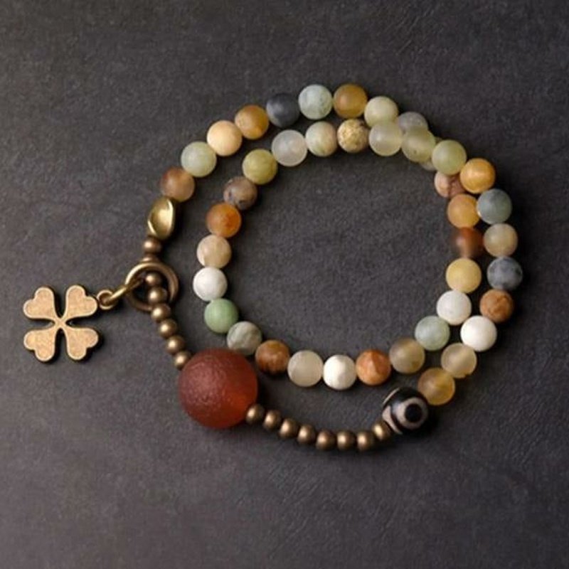 Wealth Promoting Natural Stone Beaded Bracelet - Ideal Place Market