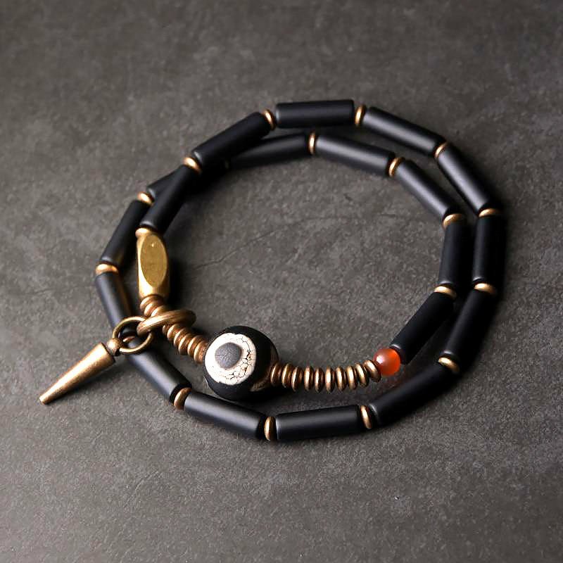 Zen Healing Black Onyx & Copper Beaded Bracelet - Ideal Place Market